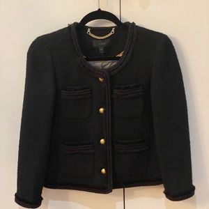 New J Crew Black Wool Jacket (00)
